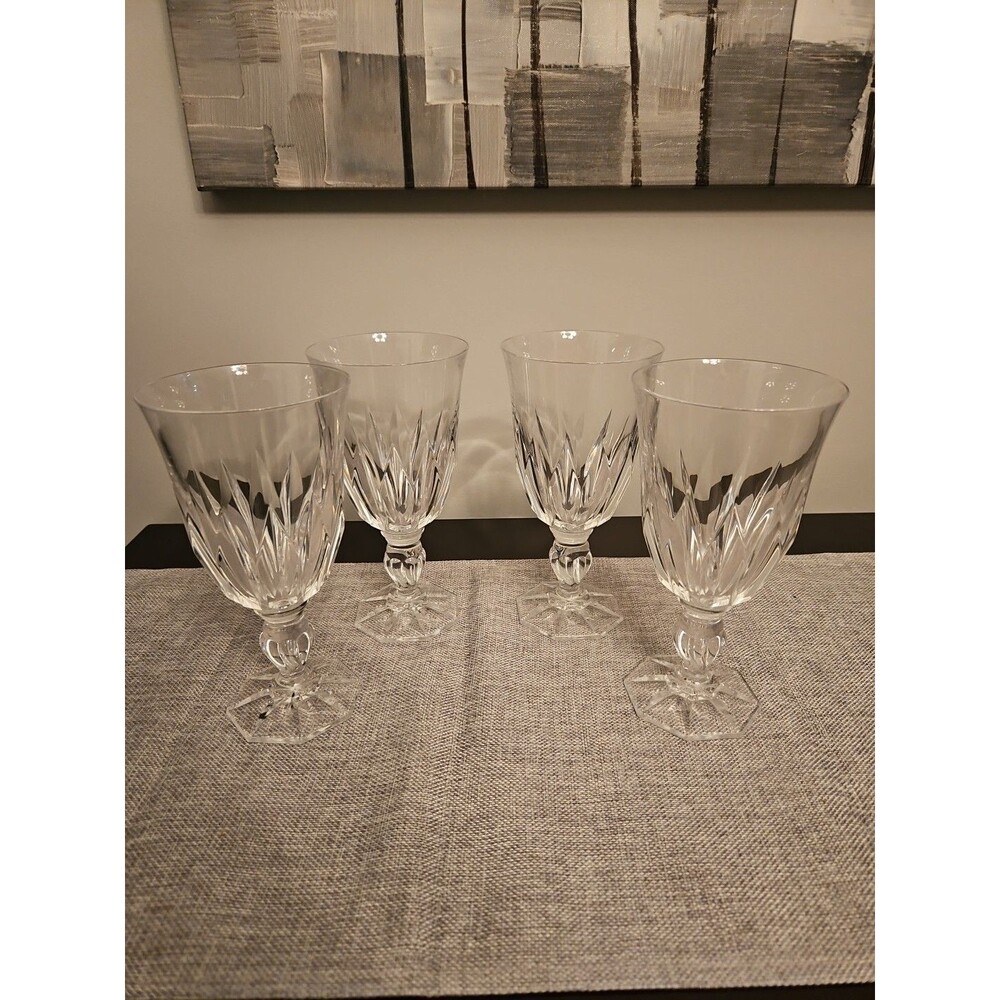 France Wine Goblets, J.G. Durand Cristal, Sets Of 4